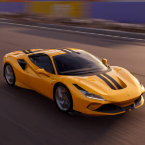 フェラーリ F8 トリブート スパイダー カーラッピング　ストライプ