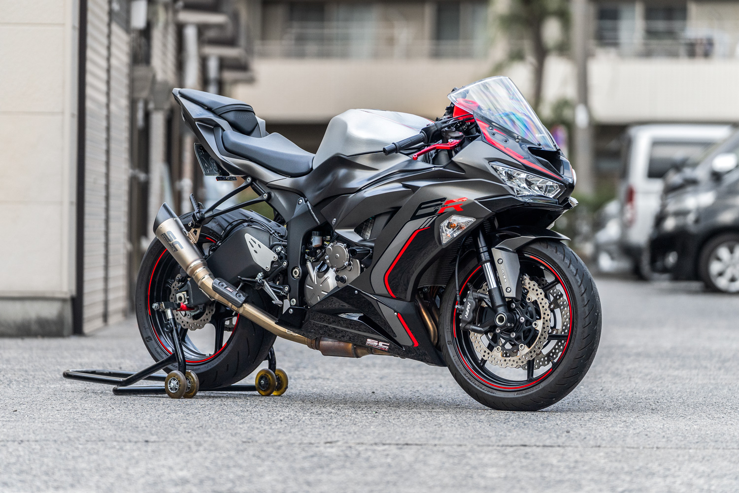 Kawasaki ZX-6R　タンク　バイク　ラッピング　アルミタンク