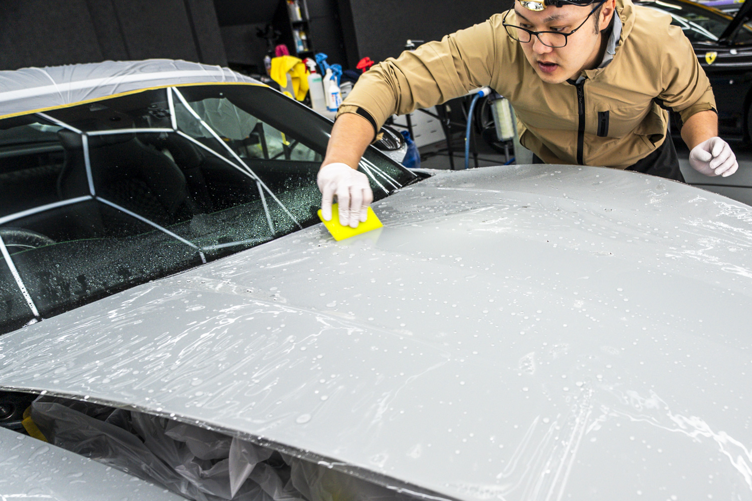 ポルシェ911 Targa 4 GTS ボディ全体 光沢PPF施工中