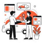 カラーPPF 施工相談 現車確認のイラスト